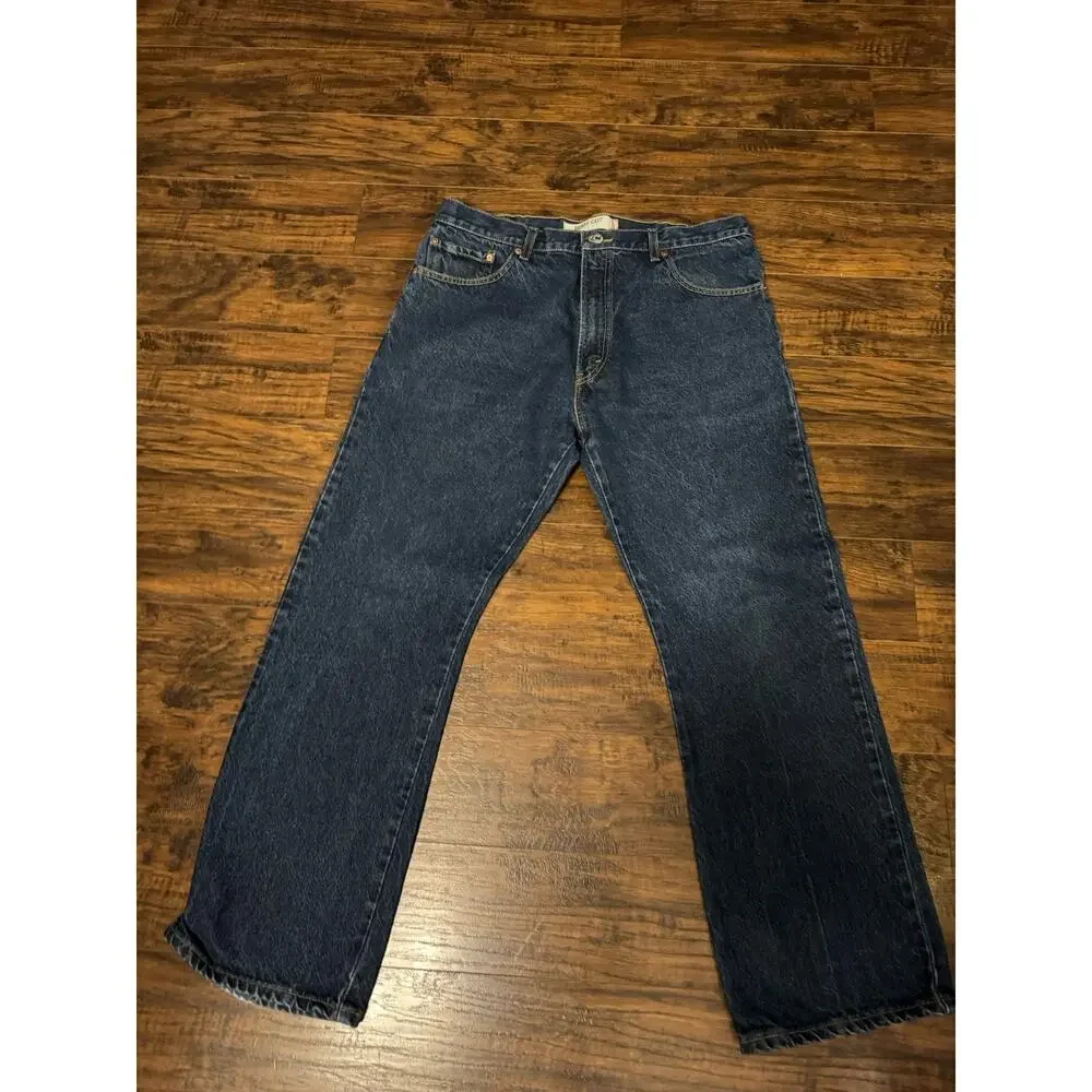 Levi Strauss 517 Blue Denim Jeans Mens 38x30 Dark Wash Cotton Boot Cut